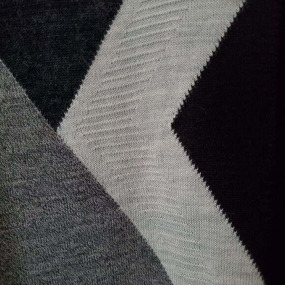Vintage Protege Collection Geometric Sweater XL Mens Black & Gray - Picture 5 of 10